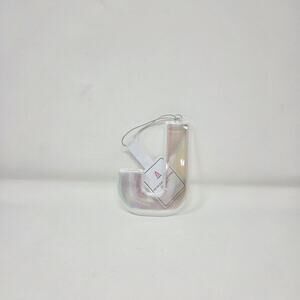 J Iridescent Monogram Initial Christmas Ornament